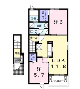 メゾン・ド・グラン【2階】の間取り