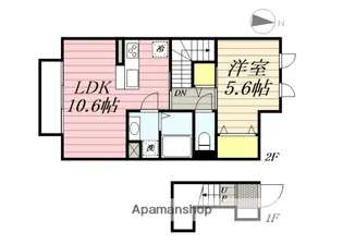 福岡県久留米市田主丸町田主丸【アパート】の間取り