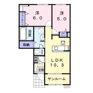 ミーツ SA Ⅰ【1階】の間取り