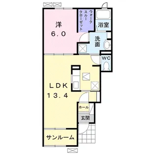 プリムラ 五番館【1階】の間取り