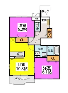 ベルコート【1階】の間取り