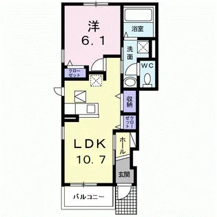 ビクトリア リアン A棟【1階】の間取り