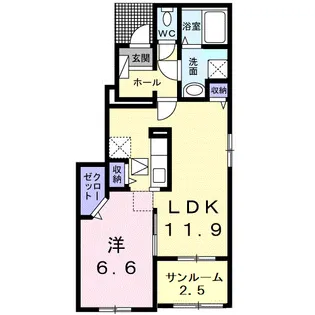 スターモクレンA【1階】の間取り