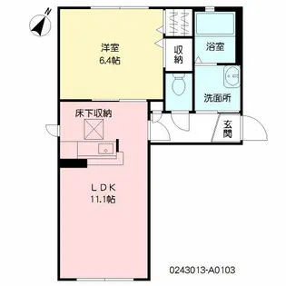 コンフォールハイム A棟【1階】の間取り