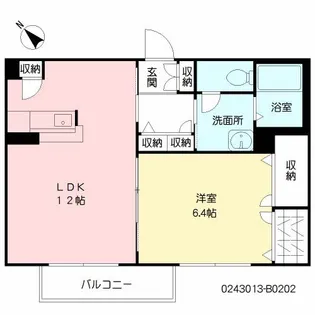 コンフォールハイム B棟【2階】の間取り