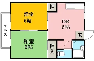 プレジール三沢【101号室】の間取り