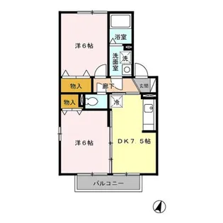 シャルマンわかば C棟【2階】の間取り