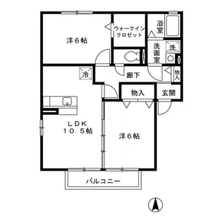 ウイルネスト B棟【2階】の間取り