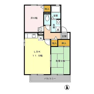 ルポ・ロジェマン C棟【2階】の間取り