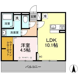グランドラピネス【306号室】の間取り