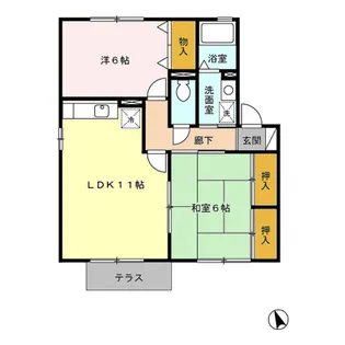 メゾンパークスⅡ【1階】の間取り