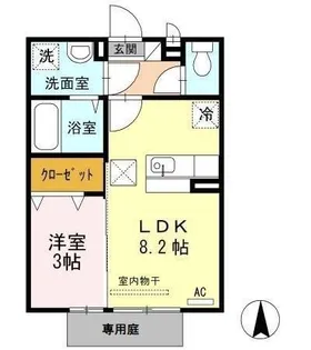 セゾンコート【1階】の間取り