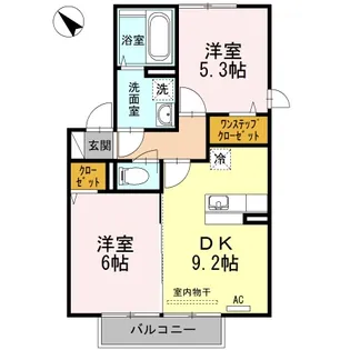 リュミエル B棟【2階】の間取り