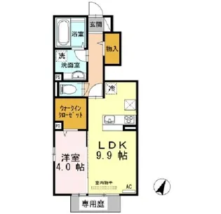 サニーコート【107号室】の間取り