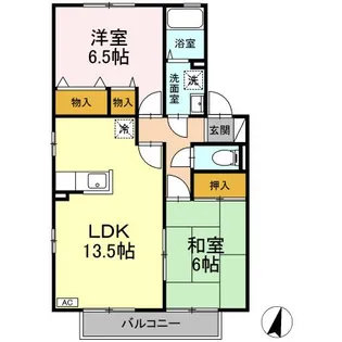 リージャ・パレ B棟【206号室】の間取り