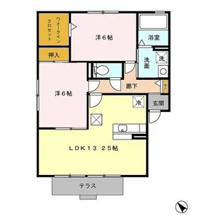 グリーンハイムⅡ A棟【1階】の間取り