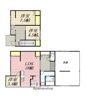 福岡県朝倉市杷木古賀【一戸建】の間取り