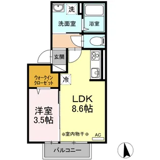 カタルパトモダ【2階】の間取り