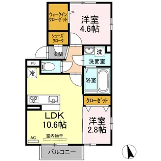 エスアイメゾン【2階】の間取り