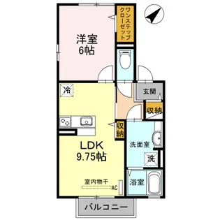 コンフォール B棟【207号室】の間取り