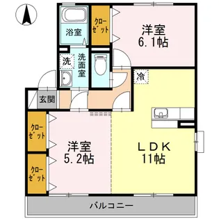 アネックスMⅡ C棟【2階】の間取り