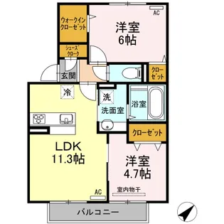 アイリス【2階】の間取り