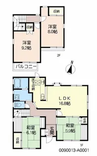 佐賀県鳥栖市養父町【一戸建】の間取り
