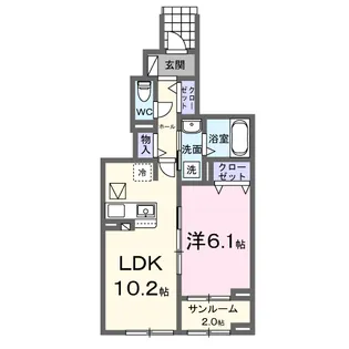 ケイモデルノ ルート 210【1階】の間取り