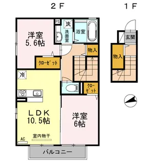 ロゼフェアリー【2階】の間取り