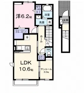 ヒカルサ鳥栖今泉ノース【2階】の間取り