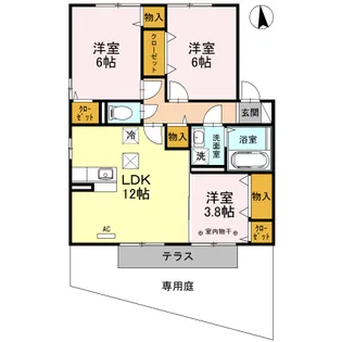 エスペランサ リオ C棟【1階】の間取り