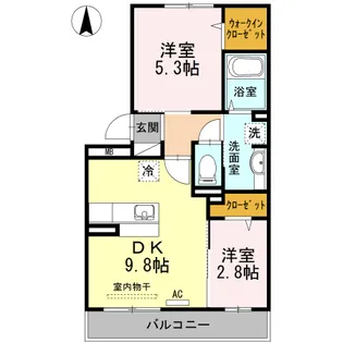 パレスプリメーロ【2階】の間取り