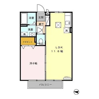 アビタシオン【1階】の間取り