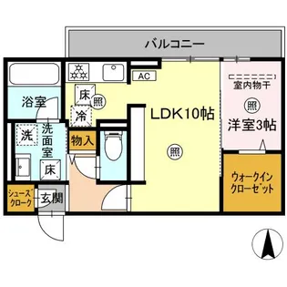Dーソール・グラン【1階】の間取り
