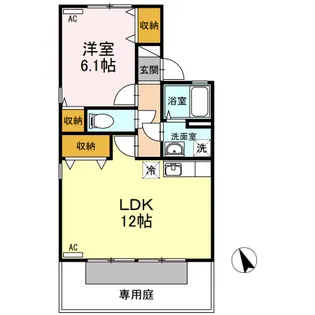 グランドール A棟【1階】の間取り