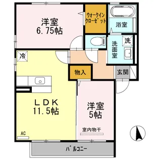 ソフィアコートV A棟【1階】の間取り
