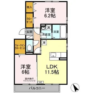 ハピーハイツ ATOM【2階】の間取り
