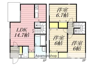 福岡県筑紫野市二日市北1丁目【一戸建】の間取り