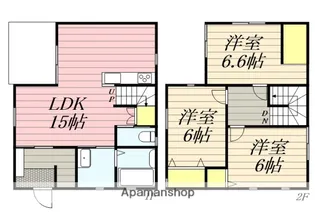 福岡県筑紫野市二日市北1丁目【一戸建】の間取り