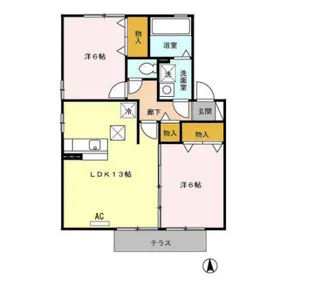 アンセスター C棟【1階】の間取り