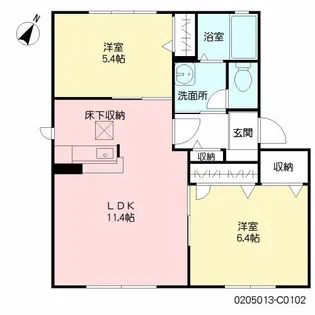 ベルスール C棟【1階】の間取り