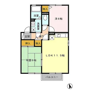 メゾンパークス B棟【2階】の間取り