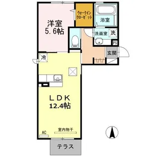 サンブリッジI番館【1階】の間取り