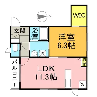 エスプリド宿町 A棟【1階】の間取り