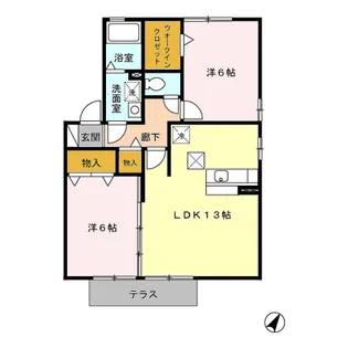 エクレール D棟【1階】の間取り
