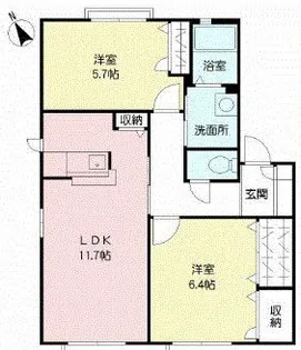 トゥリーズけやき通り【1階】の間取り