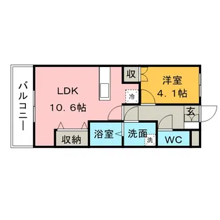 ラフォーレ日吉【2階】の間取り