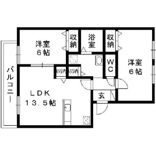 リビングタウン弥生が丘 F棟【3階】の間取り