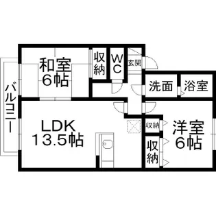 リージャ・パレ B棟【2階】の間取り