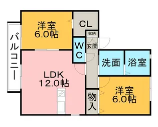 ベルデュールS【2階】の間取り